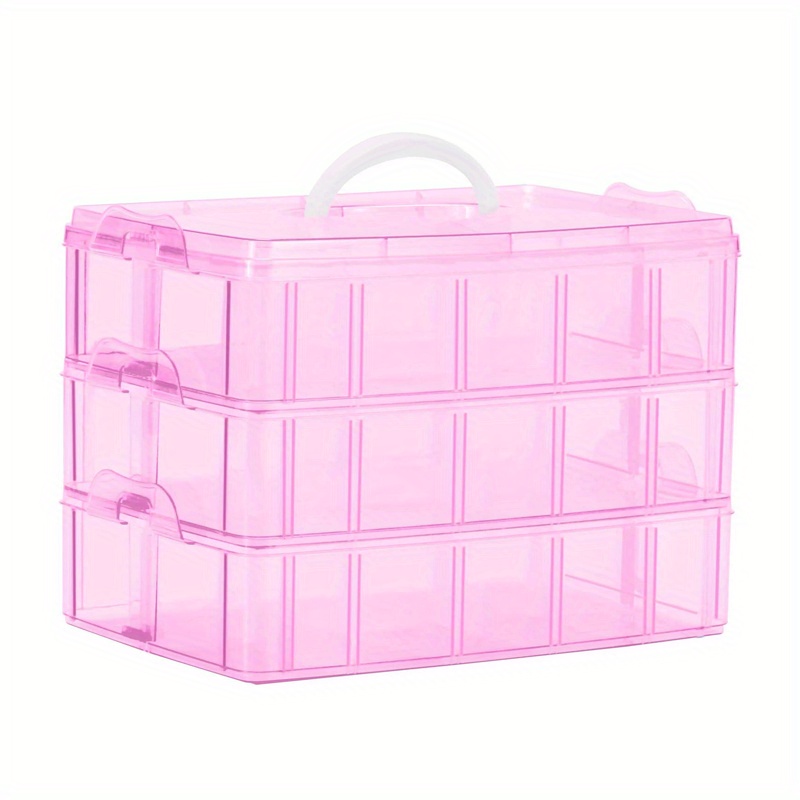  Bins & Things Stackable Storage Container with 30 Adjustable  Compartments, Clear, X-Large : Arts, Crafts & Sewing
