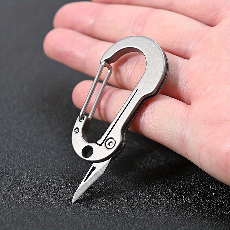 Alloy Titanium Carabiner Keychain Hook Clip Outdoor Camping Hiking