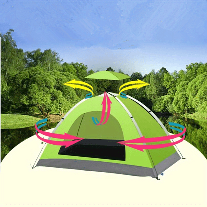 1pc Waterproof Double Tent For Camping And Beach Trips Fits 2 3 People