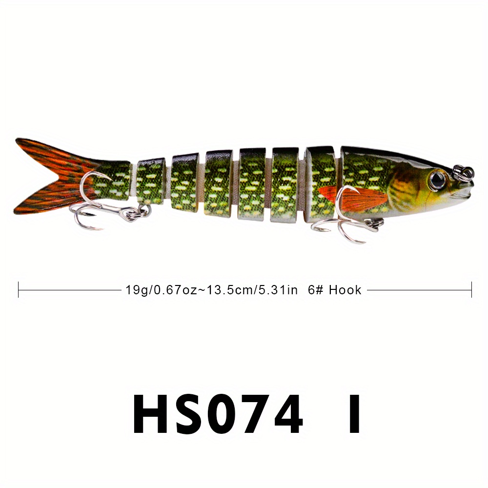 Rainbow Trout Jointed Swimbait Fishing Lure 8 Segmented 135mm 19g for Sale