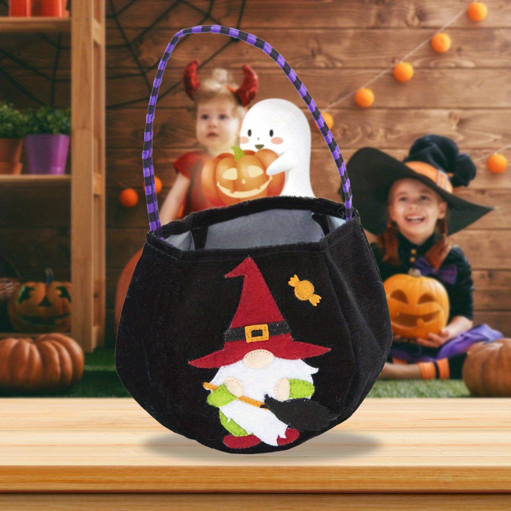 Halloween Candy Bag Non Woven Pumpkin Handbag Party Decoration