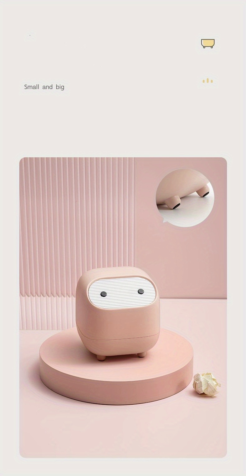 Desktop Trash Can, Cute Plastic Garbage Can, Bedroom Bedside Table Mini