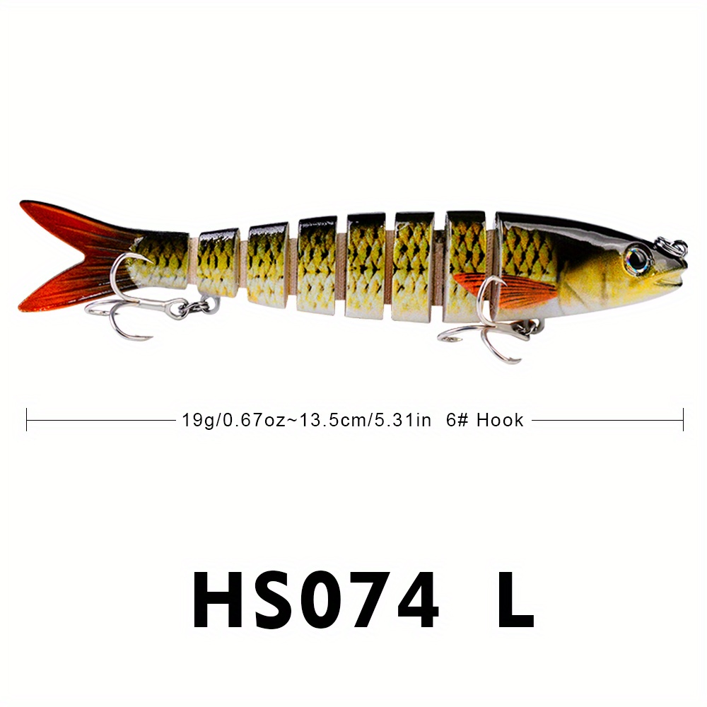 Proberos 8 Segment Swimbait Assorted Colors 13.5cm Jointed - Temu