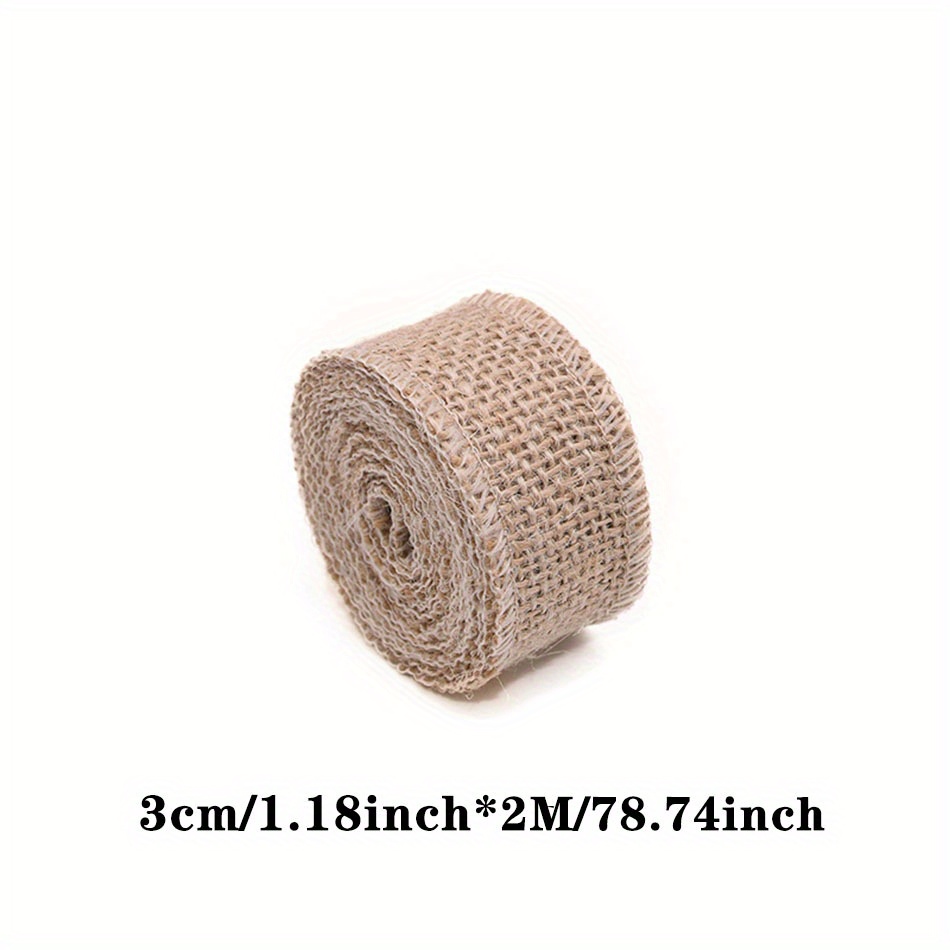2M/Roll Natural Vintage Jute Ribbon Bow Crafts Sewing DIY Wedding Jute  Burlap Fabric Gift Wrapping Party Christmas Home Decor - AliExpress