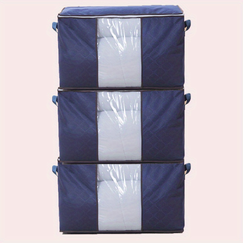 Underbed Storage Bag 3pack 90l Large Under Bed Storage Box With 4