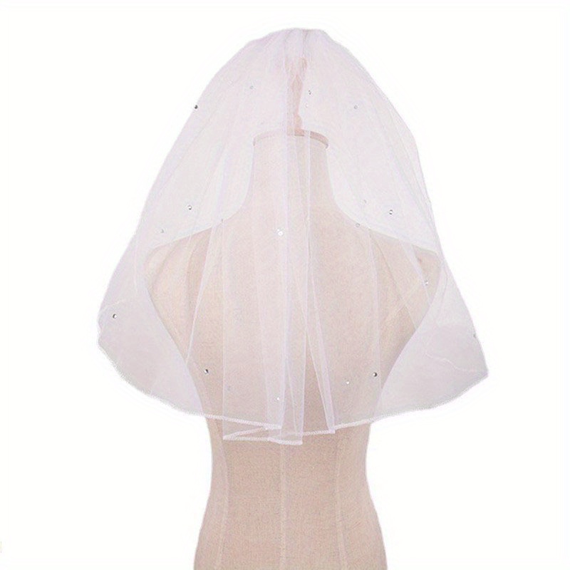 TOPQUEEN 3D Floral Short Veil Elegant Bridal Veil Super Soft Pearl Veils  Wedding Accessories With Hair Comb V80 - AliExpress