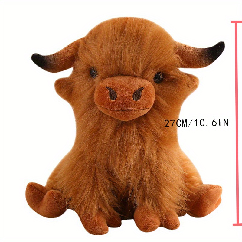 Lifelike Highland Cow Plush Toy