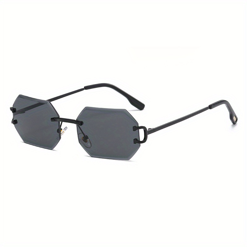 2022 Rimless Square Sunglasses Men Women Uv400 Small Gradient