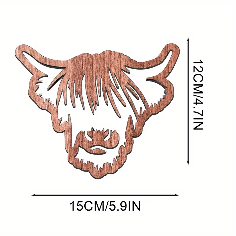 Highland Cow Placemat & Coaster Set – 4 Placemats + 4 Coasters, Cork Backed