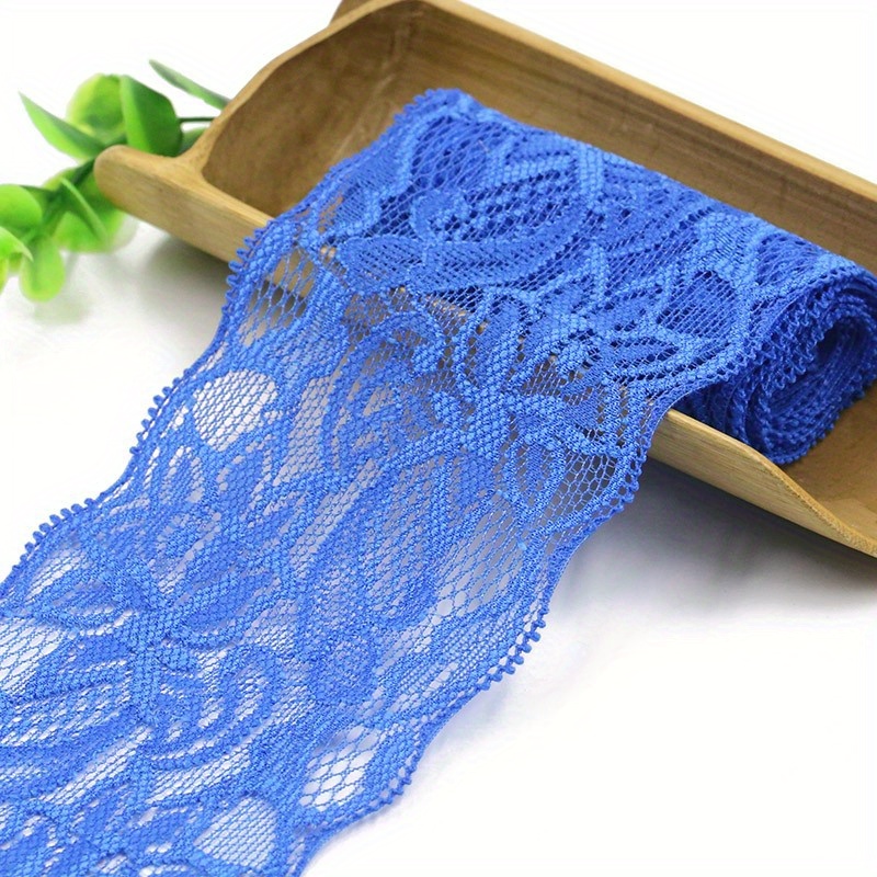Elastic cobalt blue lace
