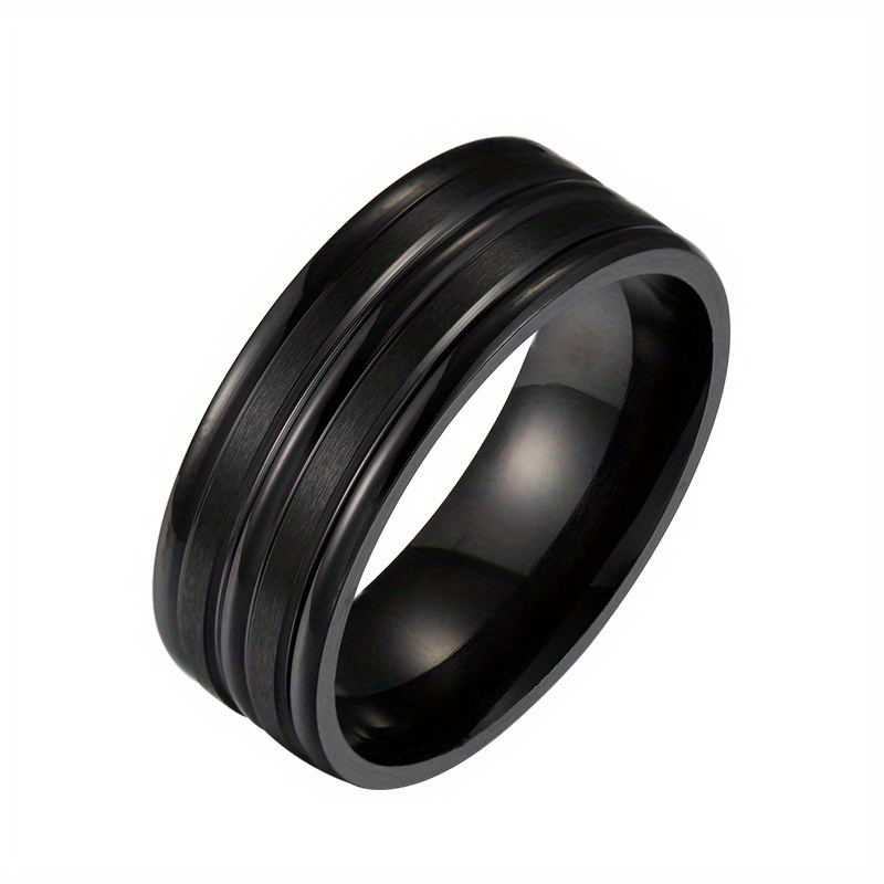 Stainless Steel Frosted Ring Simple Fashion Men's Jewelry | Shop Now ...