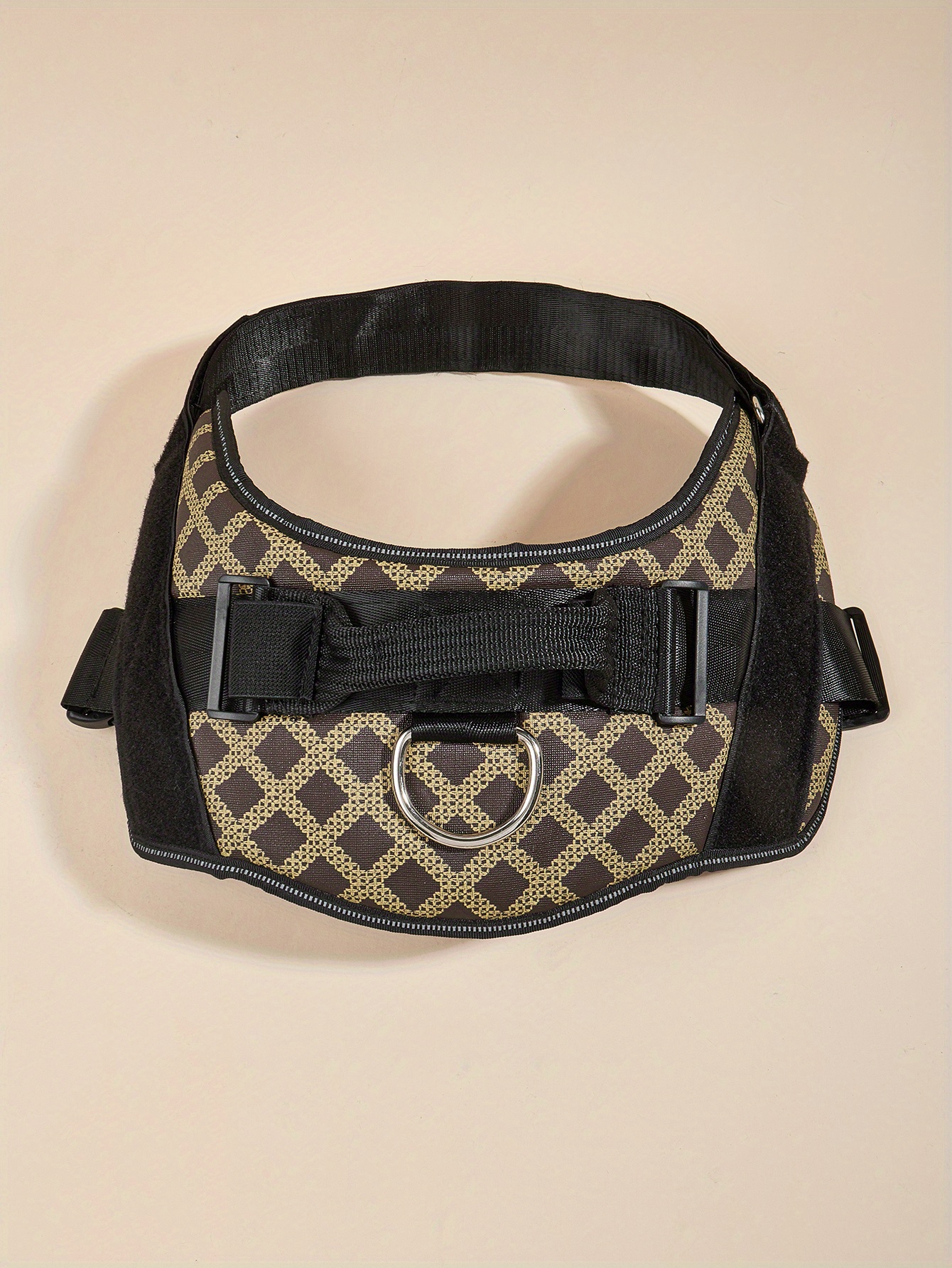 No Pull Dog Harness, Plaid Pet Harness With Name Patch, Dog Harness