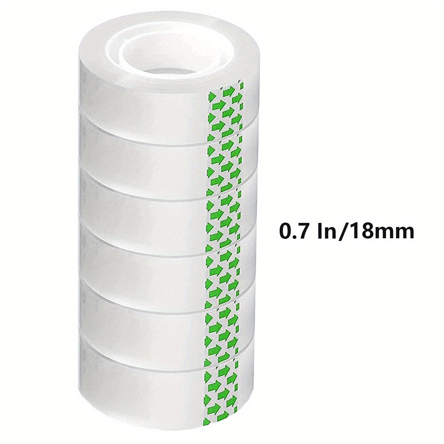 Rollos de cinta transparente de 3/4 x 500 pulgadas con acabado brillante  que resiste la división y el desgarro, ideal para oficina, escuela, hogar  uso