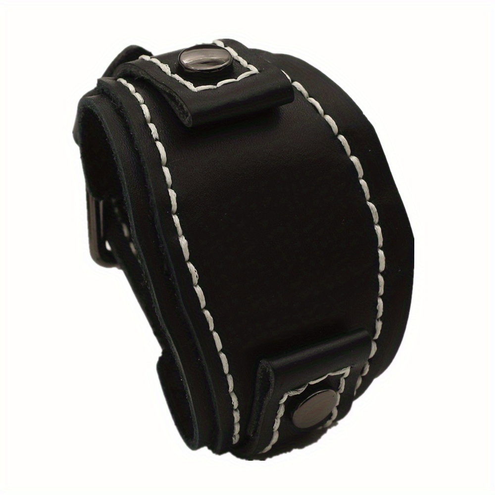 Genuine Leather Bund Strap 18mm 20mm 22mm Watch Strap Handmade Vintage  Military Style Mens Leather Watch Cuff Band -  Canada