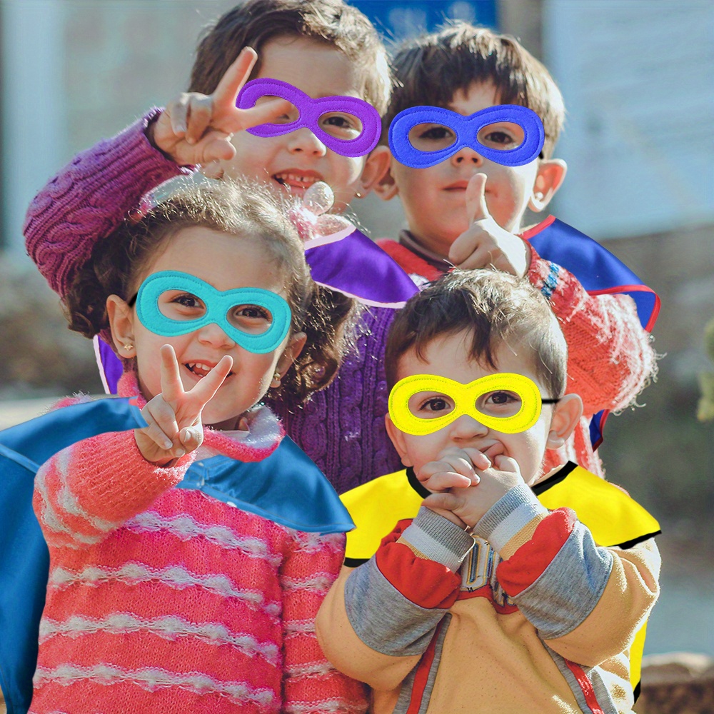 Capas Máscaras Colores Sólidos Superhéroes Niños Hombres - Temu