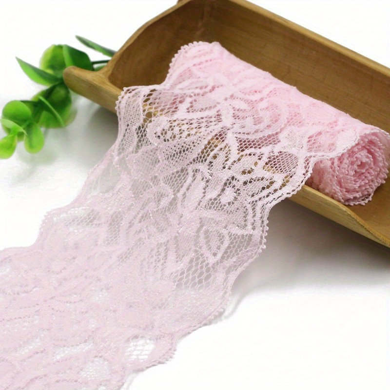 Embroidered Elastic Lace Fabric Ribbon Garment Decoration - Temu