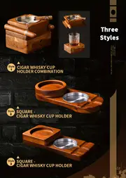 1pc wooden cigar ashtray coaster with slot for cigar perfect gift for men husband boyfriend dad uncle boss and colleague details 3