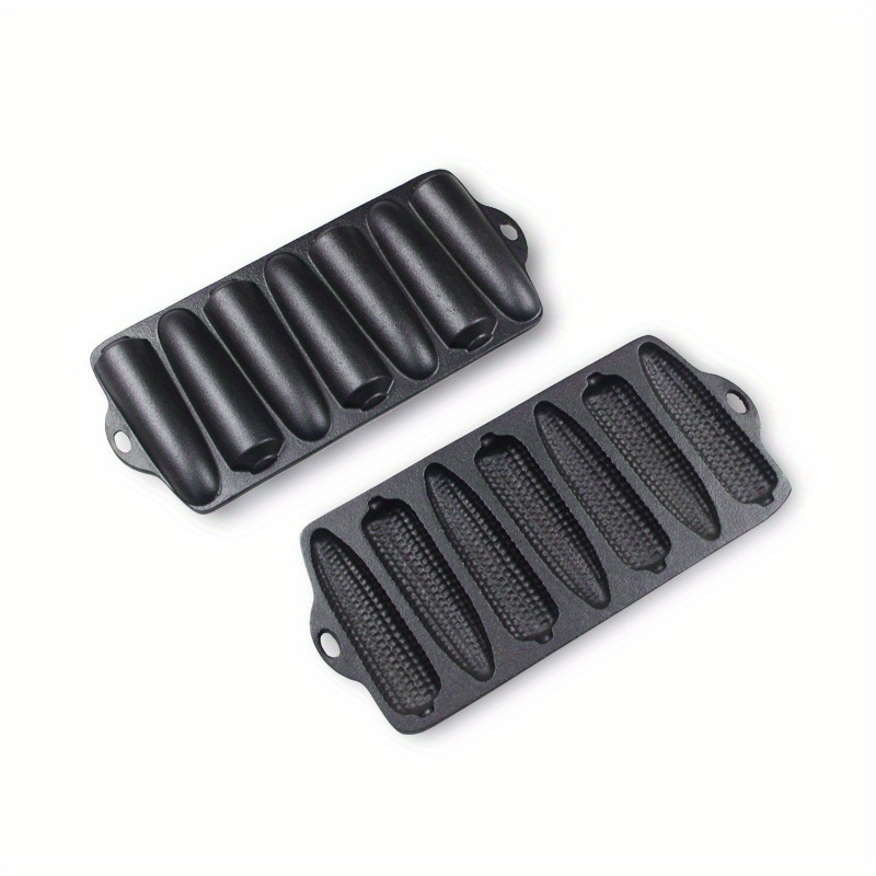 Cast Iron Cornbread Pan,, 7 Cavity Corn Shaped Baking Pan For Oven Baking Corn  Stick, Bread, Fritters, Cake, And More - Temu