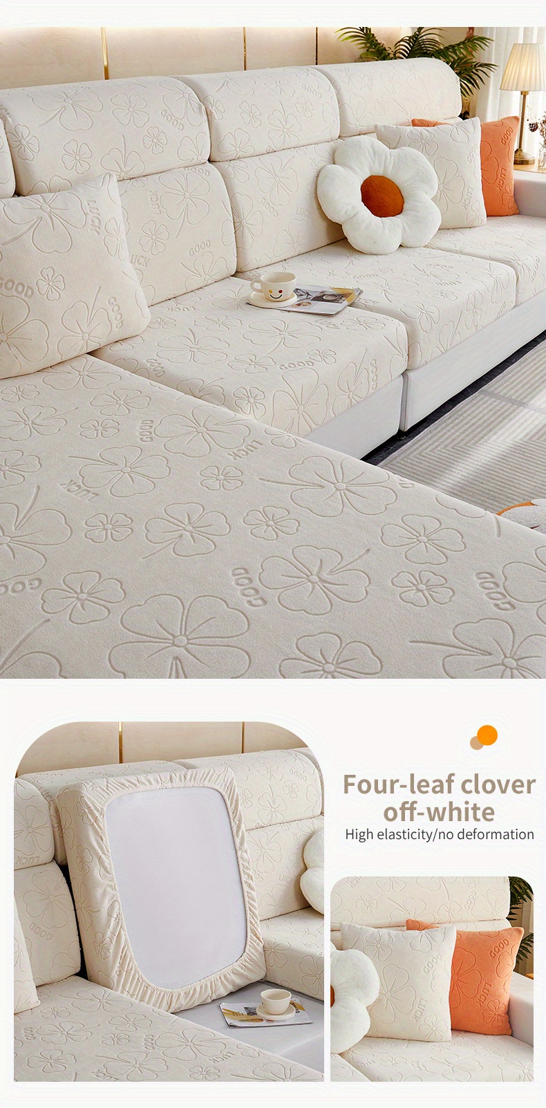 Stretch Couch Cushion Slipcovers Anti slip L Shape Sofa Temu