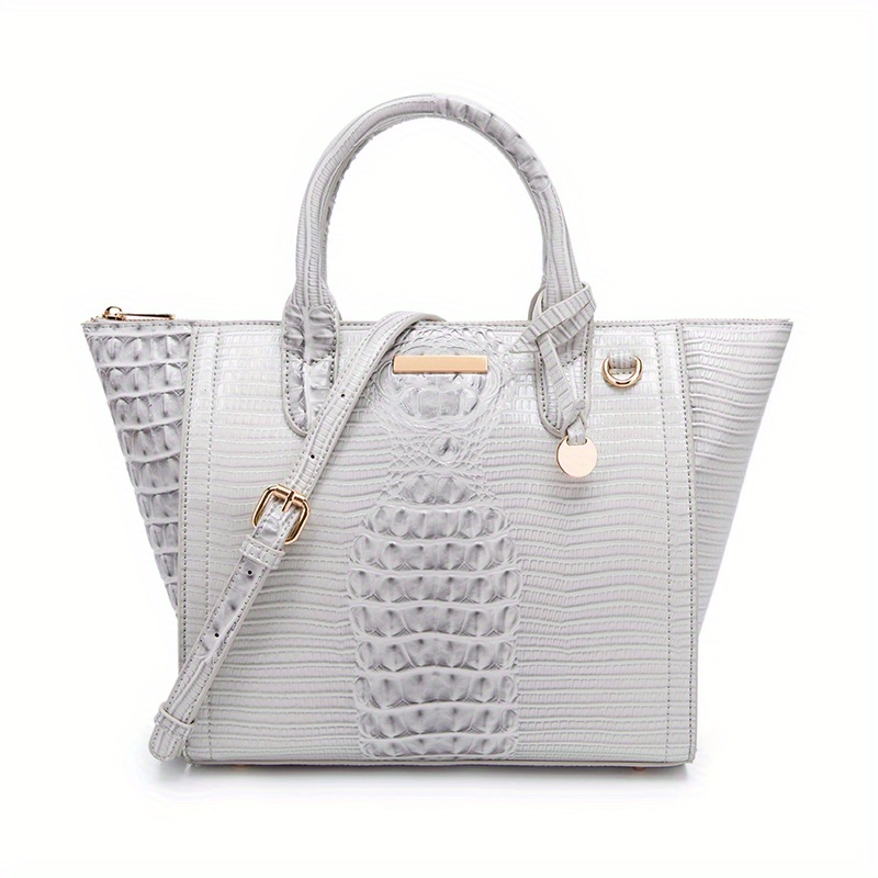 Crocodile Embossed Tote Bag Ombre Color Handbag Women s Temu