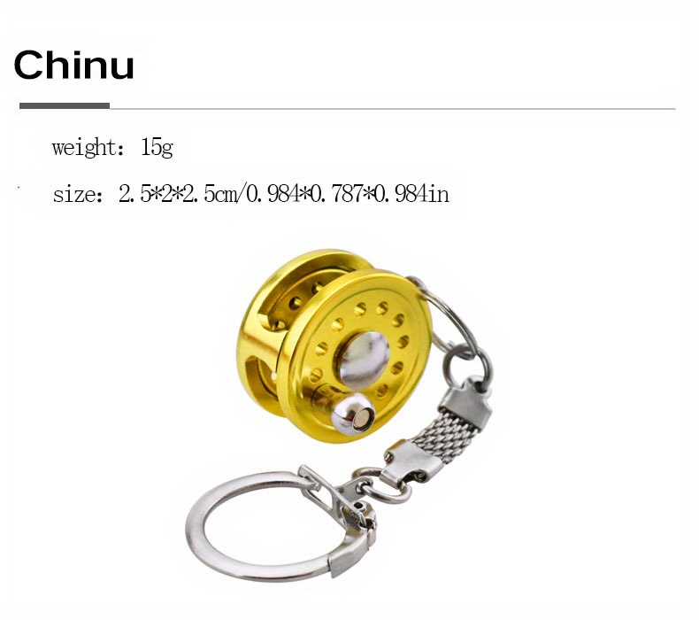 Fly Reel Keyring- Gold anodised fly reel keyring- perfect for Christmas  stocki