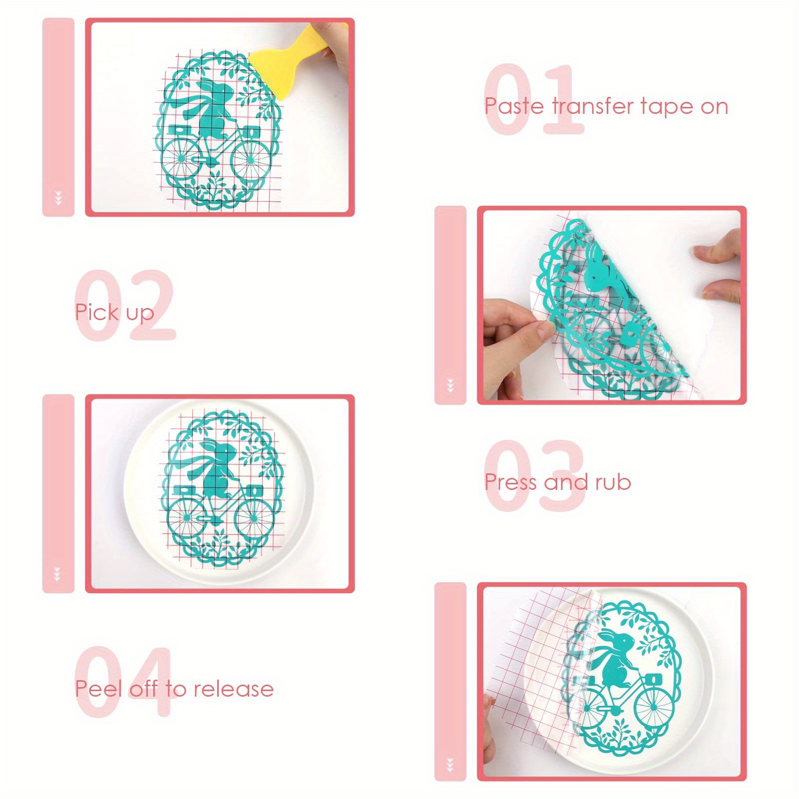 One Roll Vinyl Transfer Paper Tape Transfer Tape Vinyl Temu