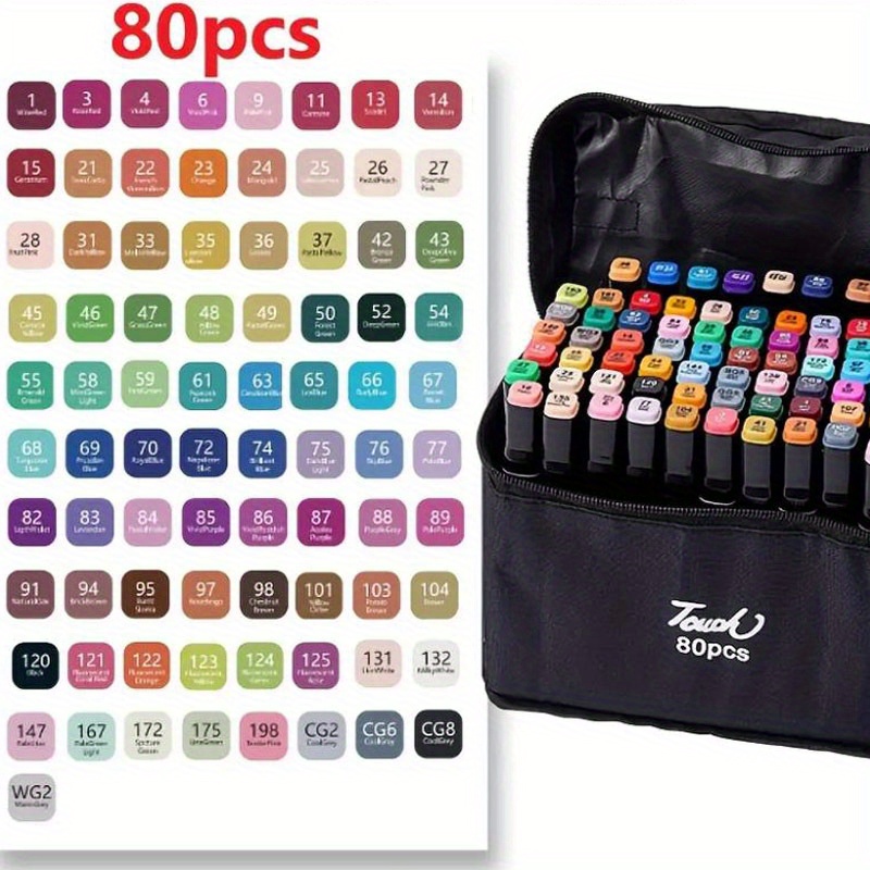 iMissiu Alcohol Brush Markers, 60 Colors Art Markers Dual Tip