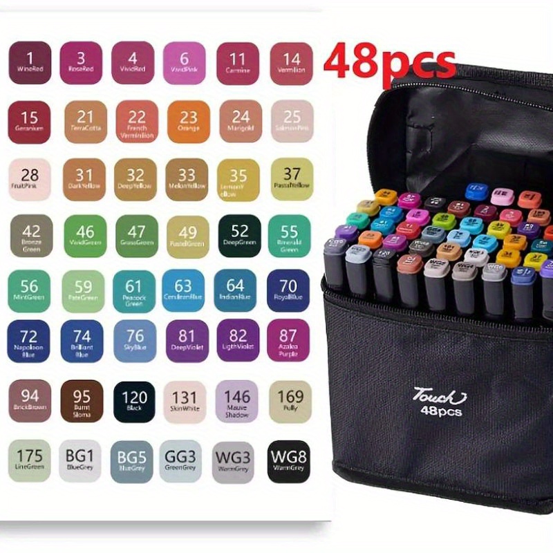 Set of two-sided markers touch lecai (80 colors) - AliExpress