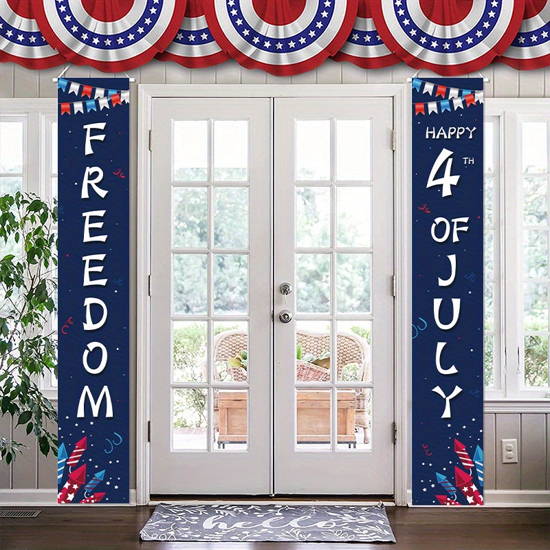 1 Pack 4th Of July Banners 72 X12 Independence Day Decorations Outdoor ...