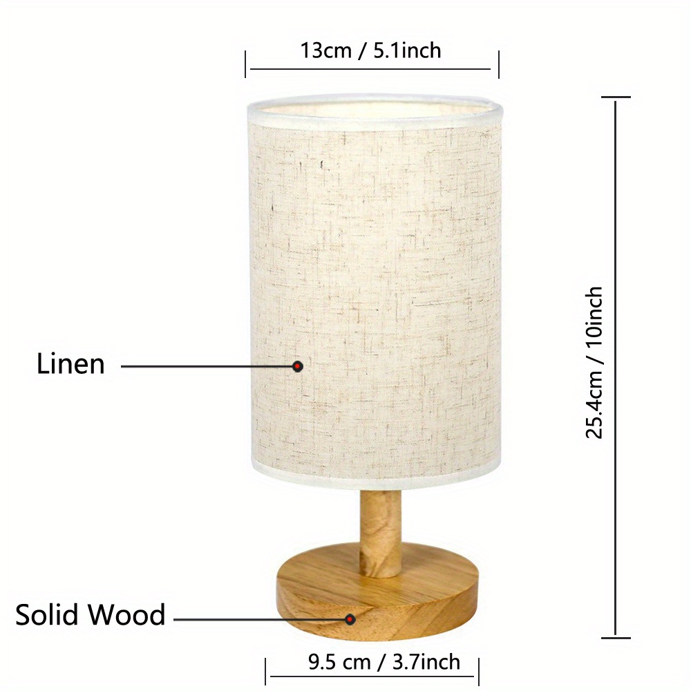 Modern Nordic Style Usb Powered Wooden Desk Lamp Bedroom - Temu