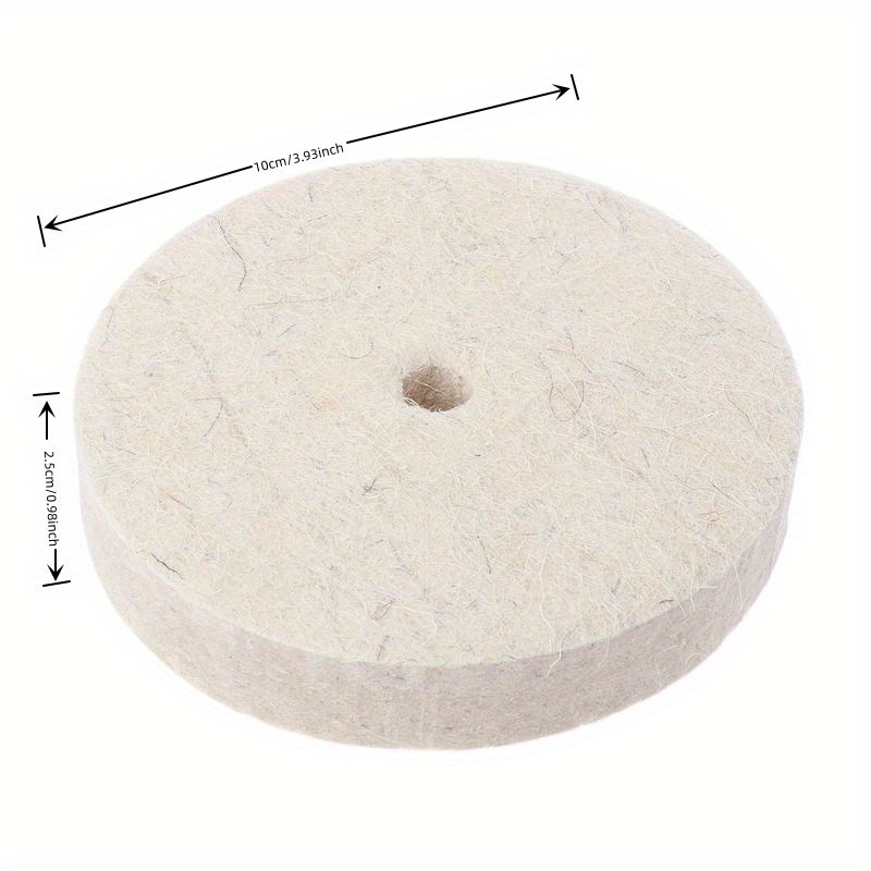 10pcs Wool Buffing Polishing Wheel for Drill 100×8 mm Grinding