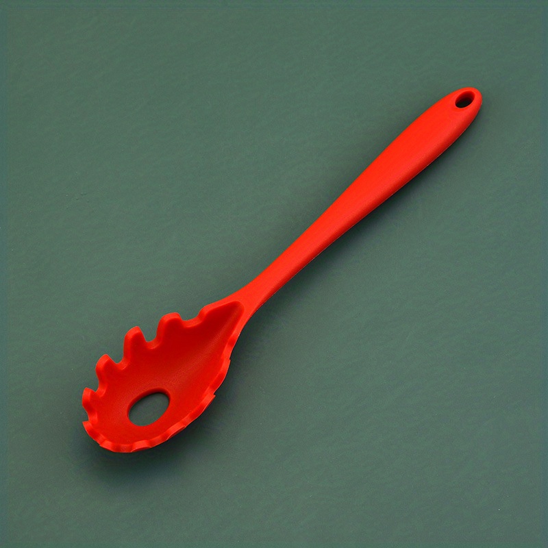 1pc Solid Color Silicone Spaghetti Spoon