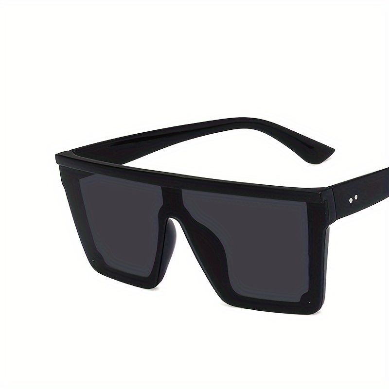 1pc Large Square Metal Hinged Sunglasses,Temu