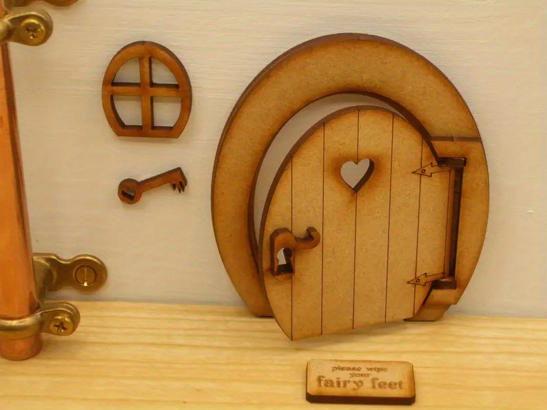 Magical Miniature Wood Elf Door - Pretend Play Toy For Kids Furniture ...