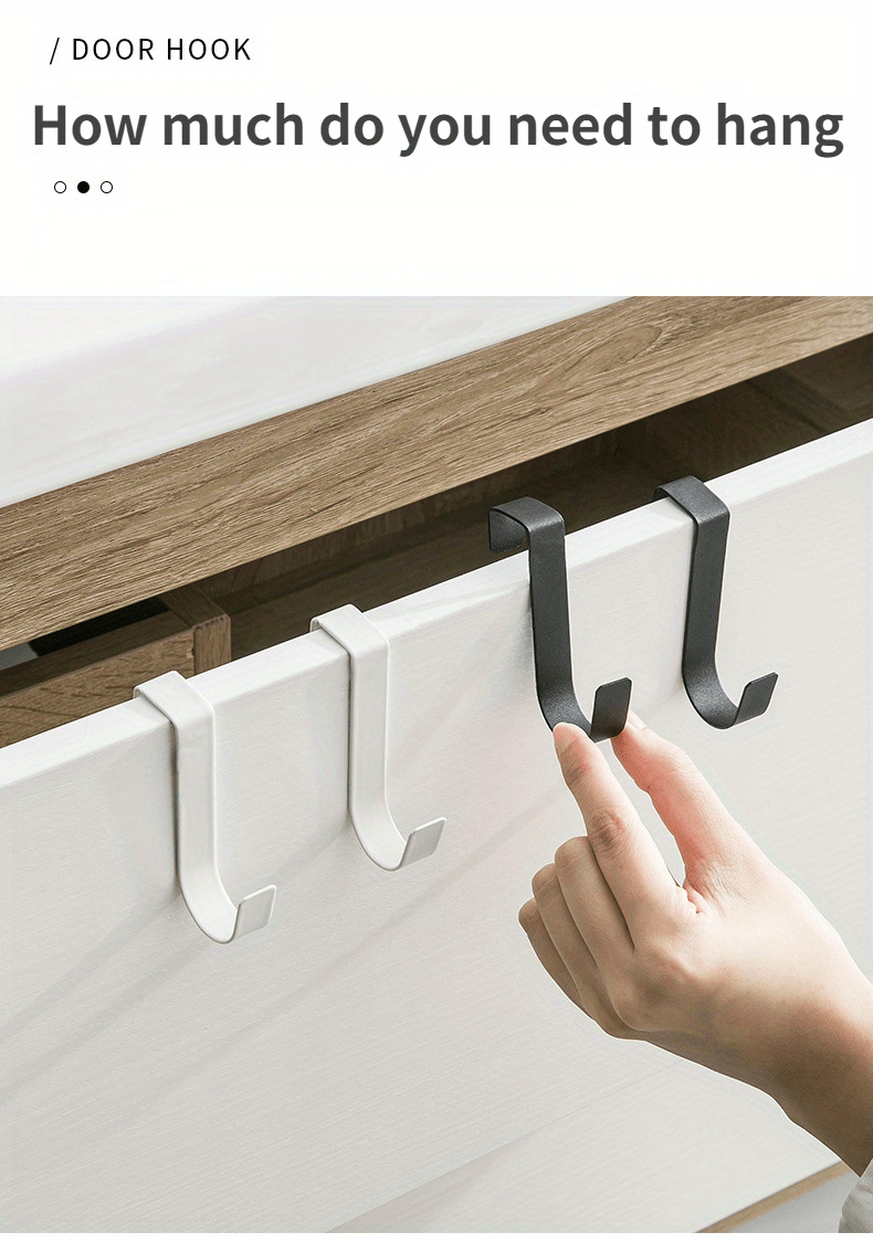 2 uds. puerta trasera armario gancho acero inoxidable - Temu Chile, image size:790x1125