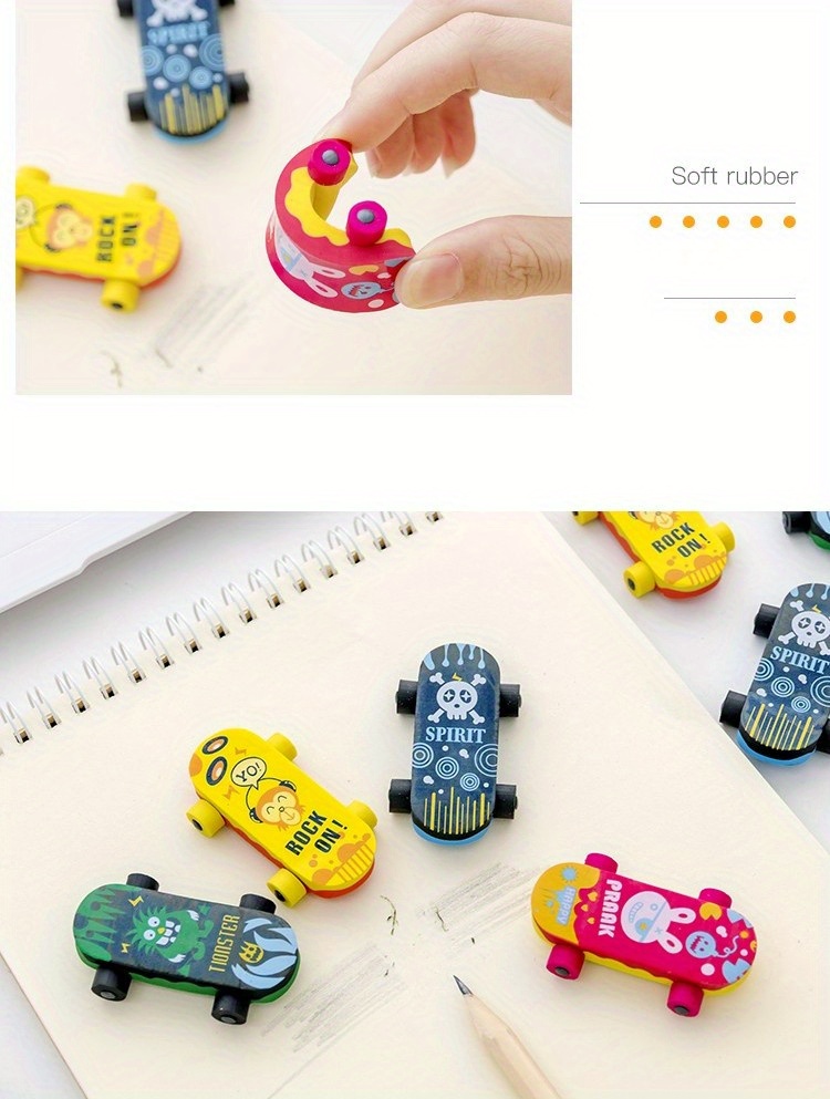 Creative Student Prize Cute Cartoon Eraser School Supplies Temu