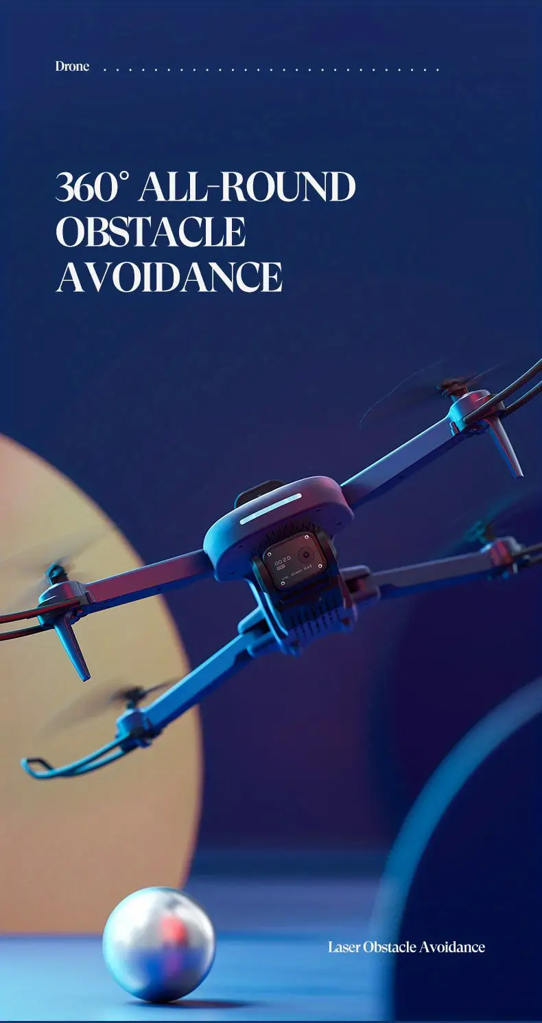 drone with obstacle avoidance eic camera headless mode optical flow positioning one key return smart follow headless mode 5g real time image transmission gesture photography details 4