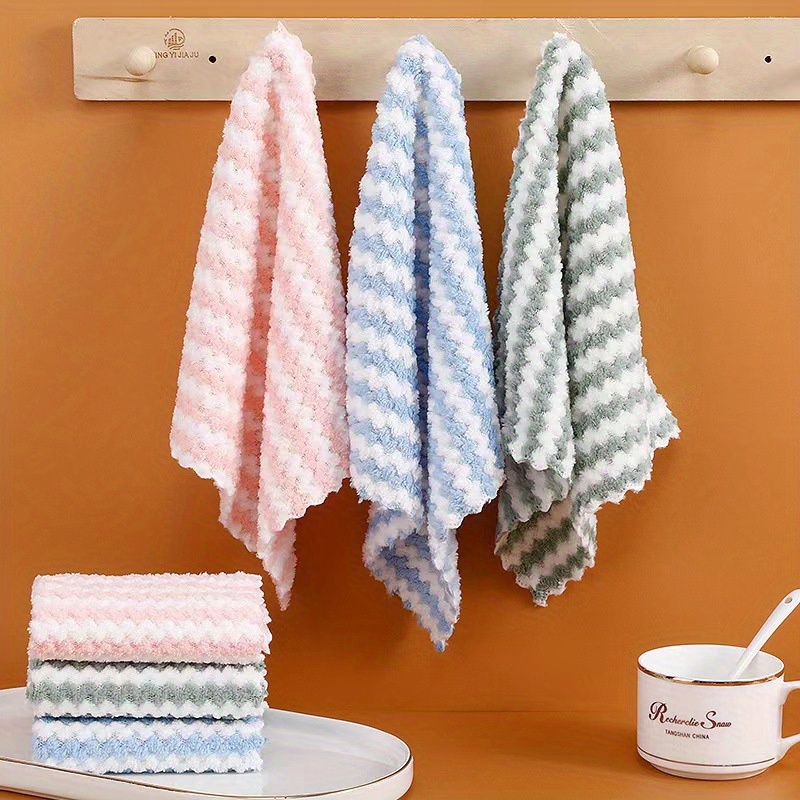 10pcs/set The Kitchen Rag is Free of oil, Super Strong Washing Water, Thickened Towel, and The Color is Delivered Randomly