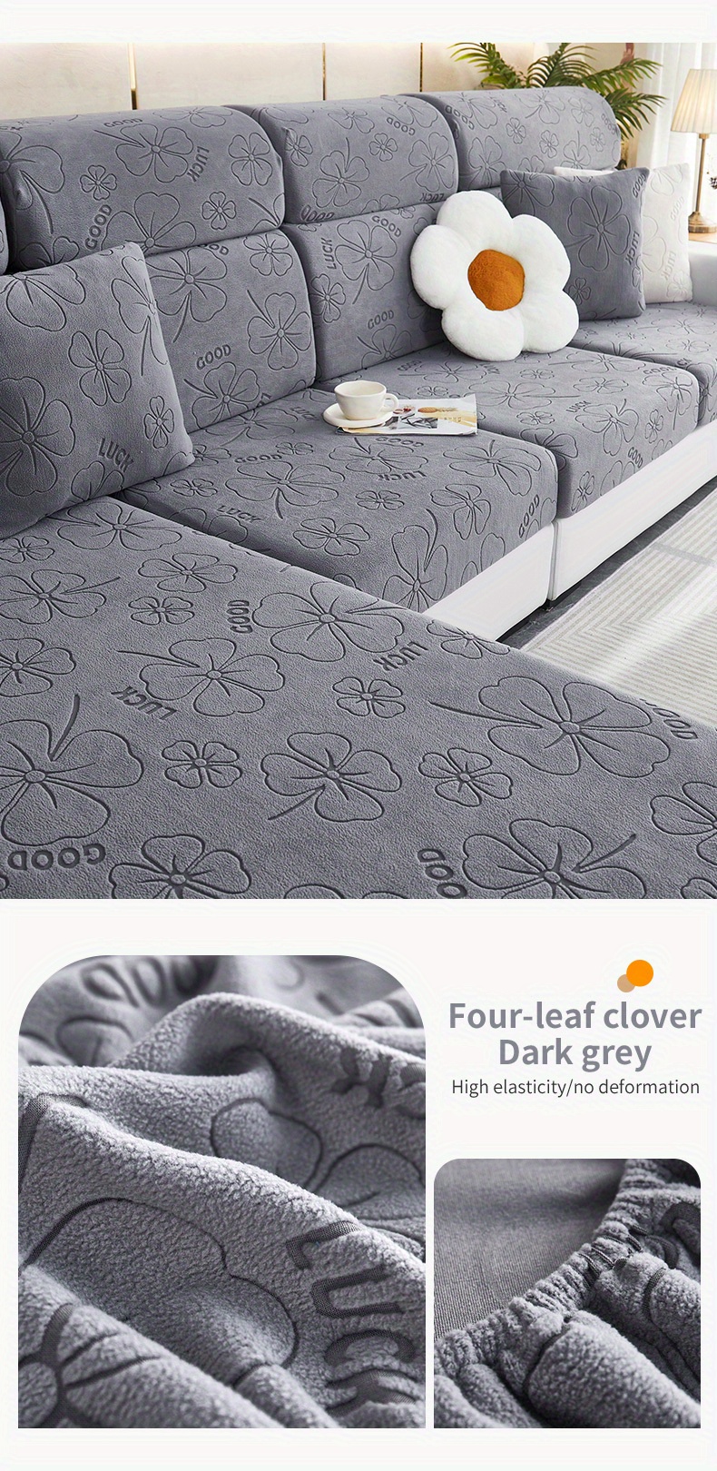 Stretch Couch Cushion Slipcovers Anti slip L Shape Sofa Temu