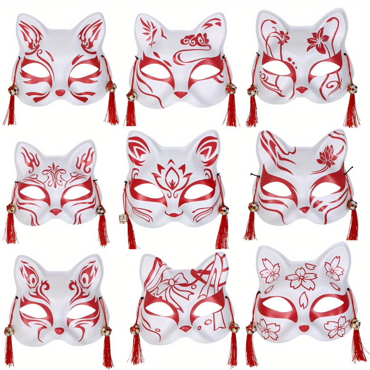 Creative Cartoon Anime Half Face Cat Face Mask Decorative - Temu