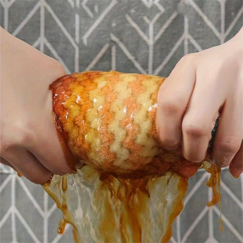 10pcs/set The Kitchen Rag is Free of oil, Super Strong Washing Water, Thickened Towel, and The Color is Delivered Randomly