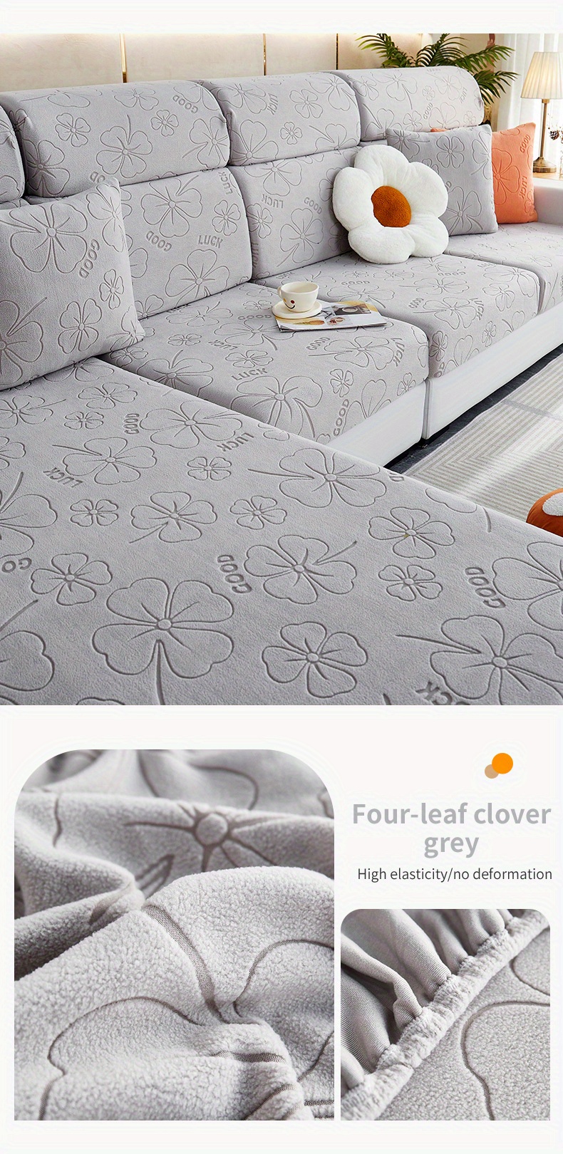 Stretch Couch Cushion Slipcovers Anti slip L Shape Sofa Temu