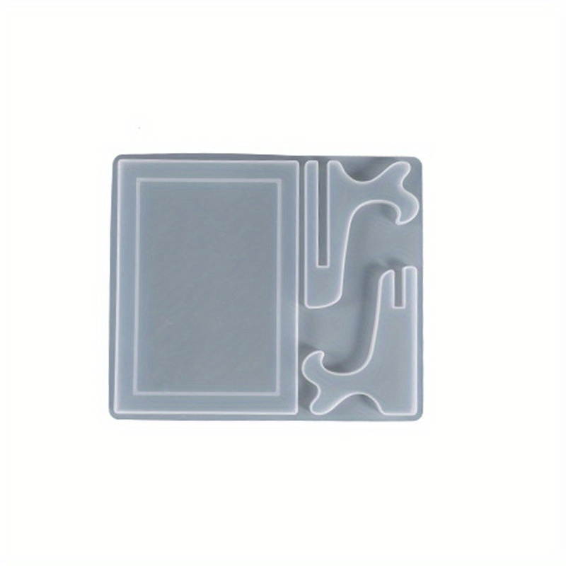Image of Resin Mold For Photo Frame, Picture Frame Molds With Stand Holder, Rectangle & Oval Of Irregular Edge Silicone Epoxy Molds For Diy Gifts Home Table Decor