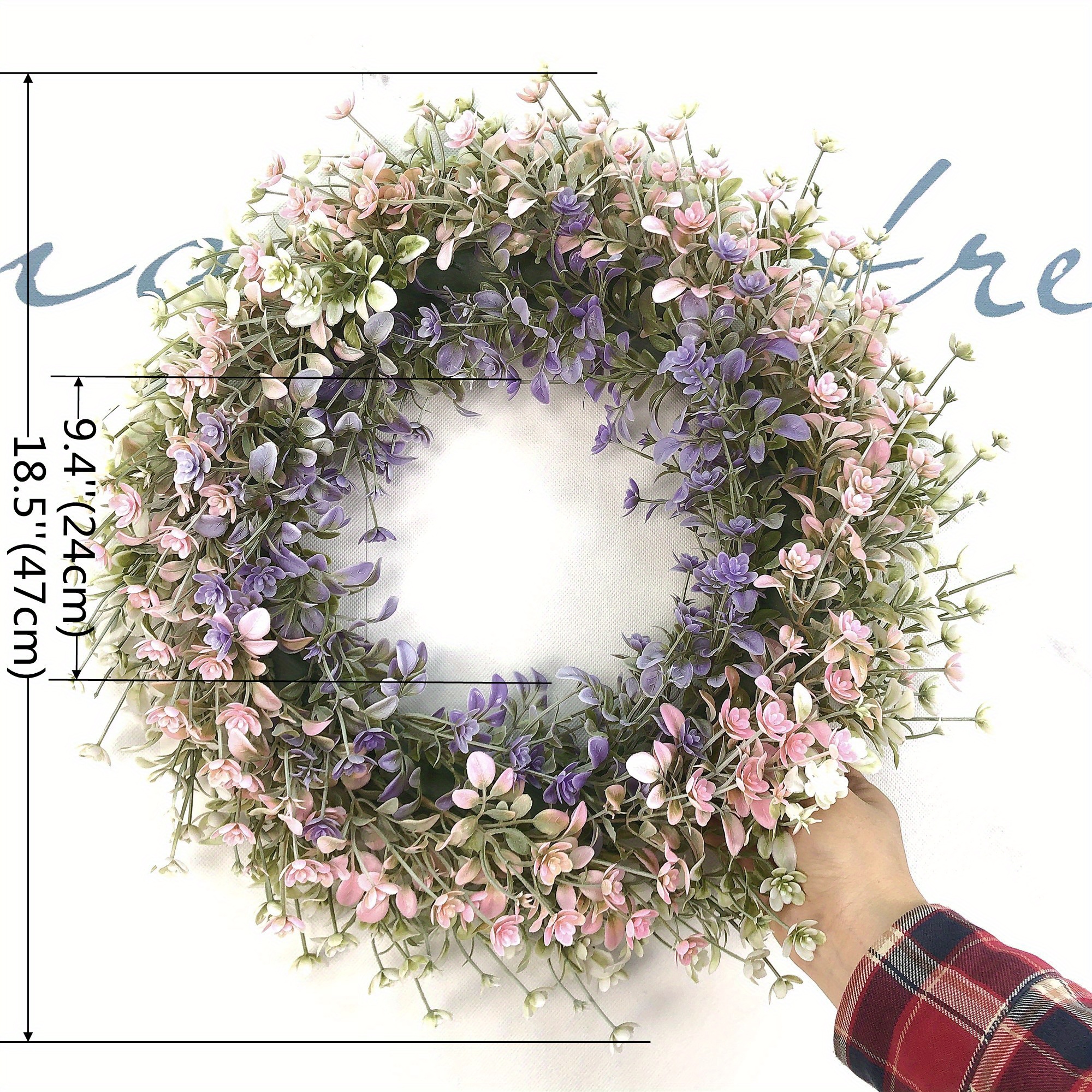 1pc-Metal wall hanging wildflower garland spring and summer garland front  door simulation wall decoration wrought iron wall decoration