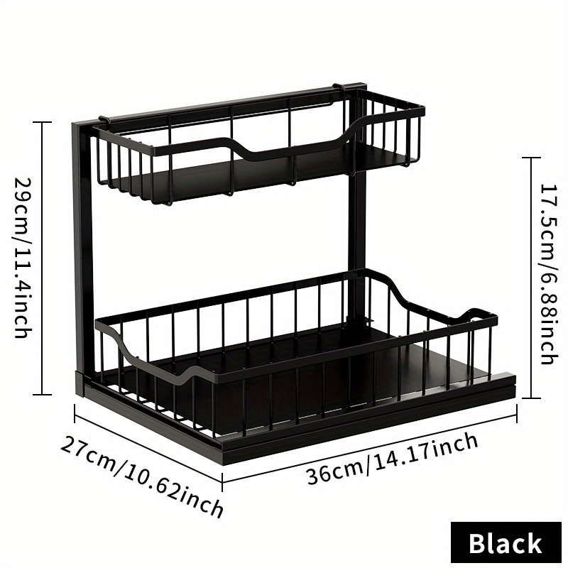 Under Sink Organizer, Pull Out Cabinet Organizer 2-tier Slide Out Sliding  Shelf Under Cabinet Storage Multi-use For Under Kitchen Bathroom Sink  Organizers And Storage - Temu