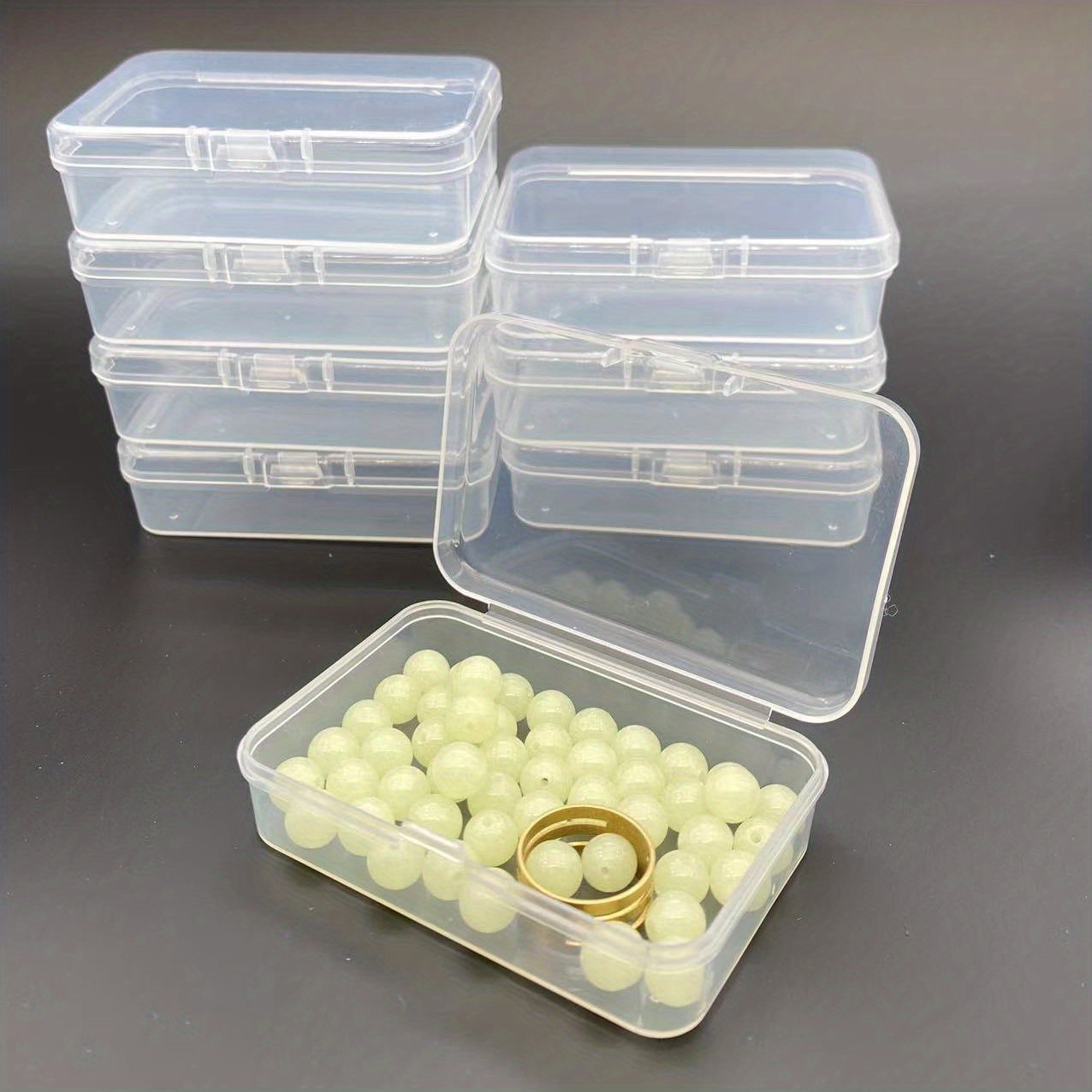 Clear Transparent Plastic Storage Box Jewelry Bead Storage