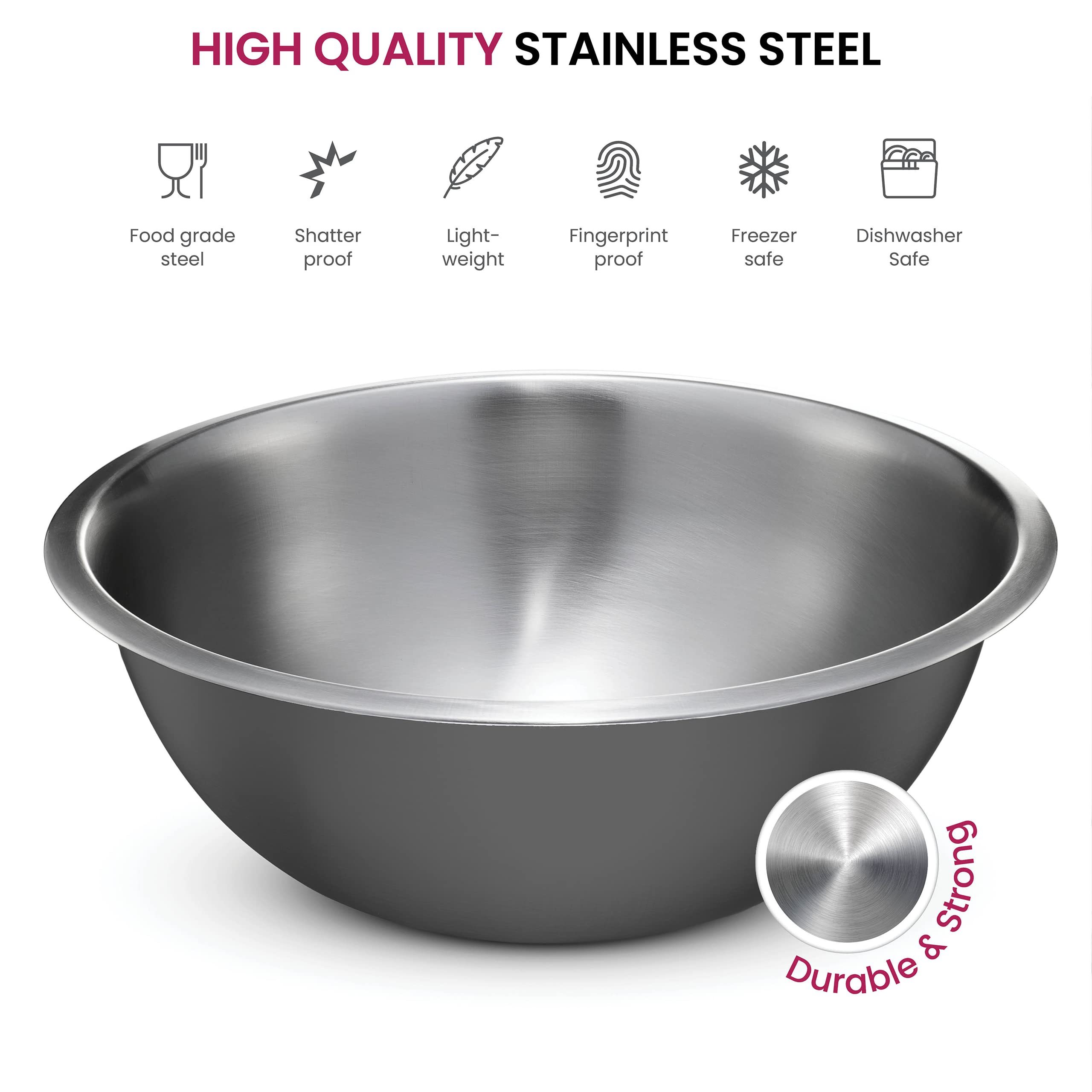 Space saving Stainless Steel Mixing Bowl Set Nesting - Temu