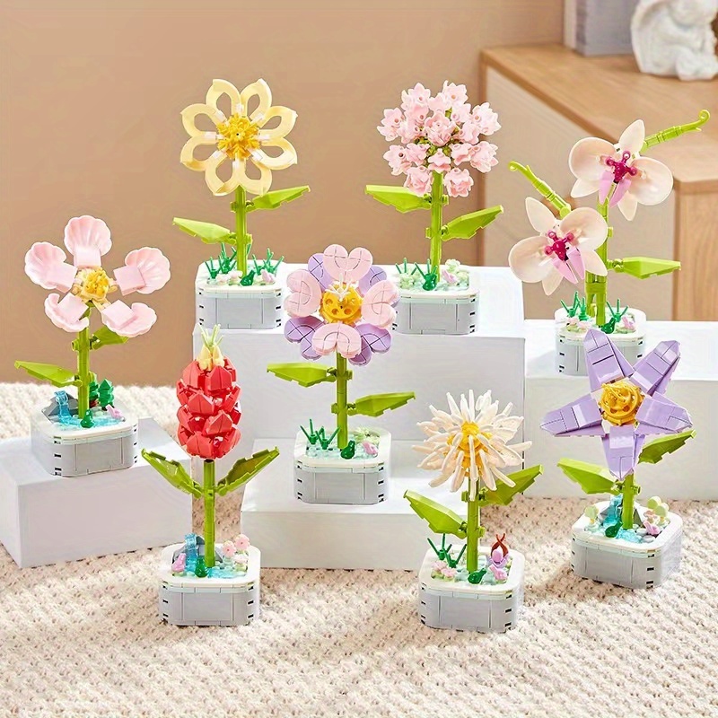 Creative Flower Building Block Kit, Children's Toys, Educational Toy ...