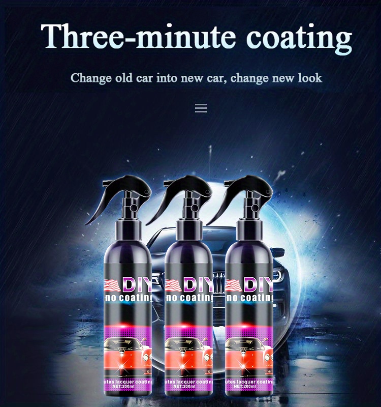 5-1xCar Nano Ceramic Coating Polishing Spray Wax For Auto Agent Ceramic Car  Wash