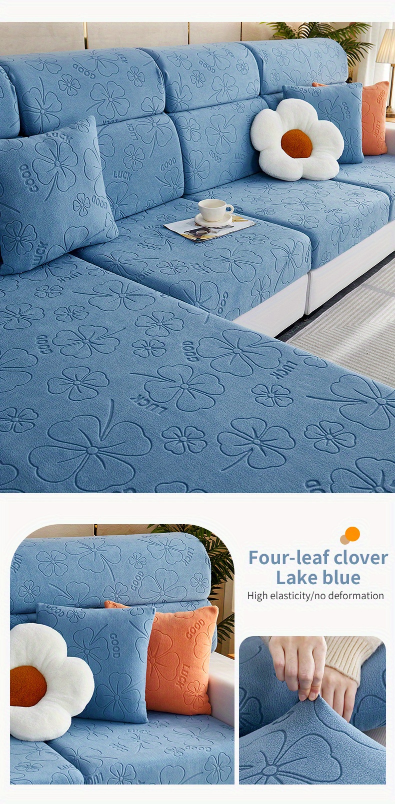 Stretch Couch Cushion Slipcovers Anti slip L Shape Sofa Temu